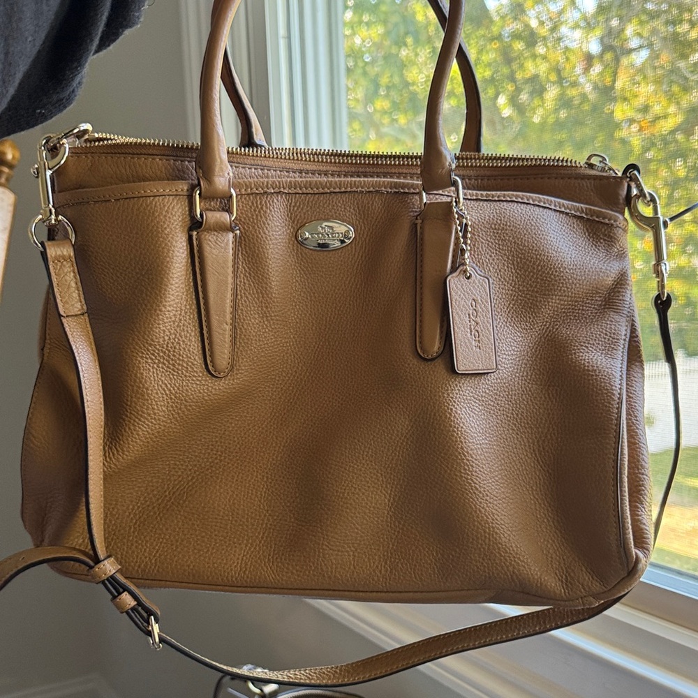 Coach Tan Leather Shoulder Bag